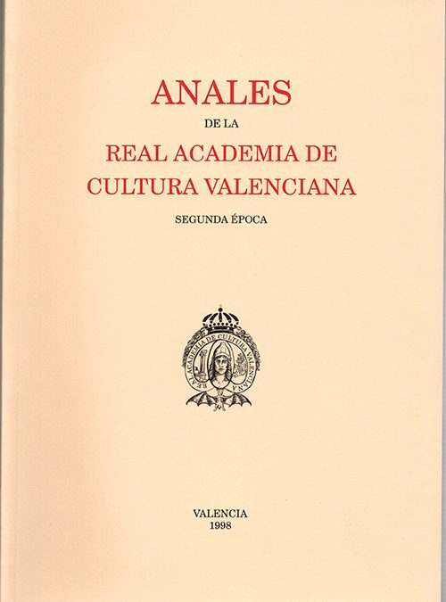 Análisis y relación documental de la predicación murciana de San Vicente Ferrer. En: Anales de la Real Academia de Cultura Valenciana.