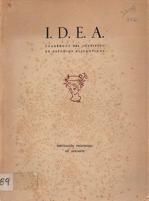 I.D.E.A. Cuadernos del Instituto de Estudios Alicantinos